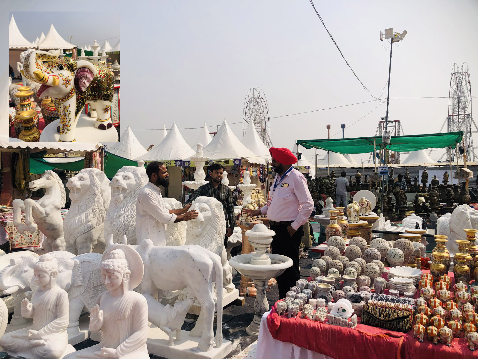 ਸਰਸ ਮੇਲੇ ਵਿੱਚ ਆਗਰੇ ਦੀ ਸੰਗਮਰਮਰ ਦੀ ਦਸਤਕਾਰੀ ਬਣ ਰਹੀ ਹੈ ਵਿਸ਼ੇਸ਼ ਖਿੱਚ ਦਾ ਕੇਂਦਰ